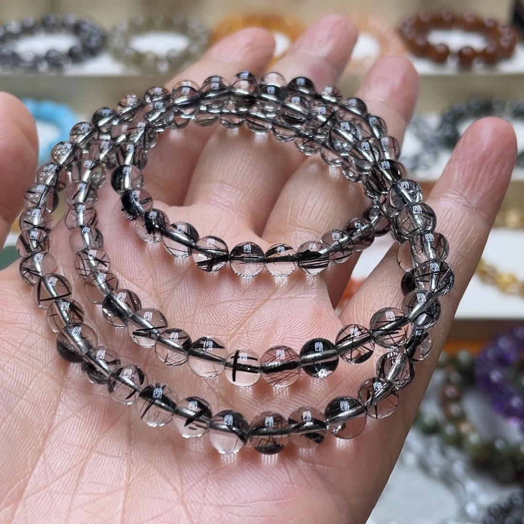 未镶嵌手链水晶黑发晶