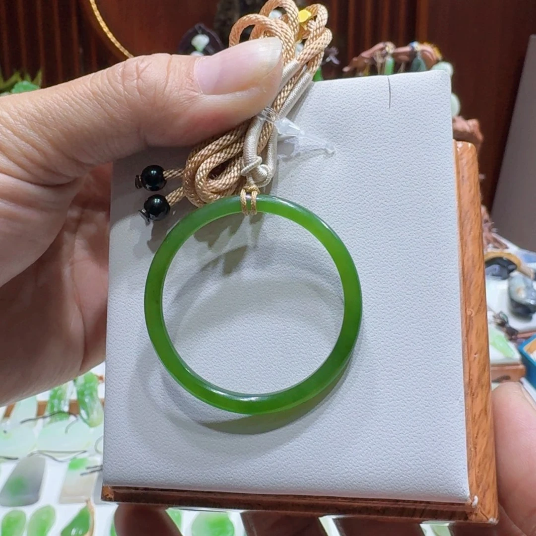 和田玉和田玉碧玉平安环未镶嵌