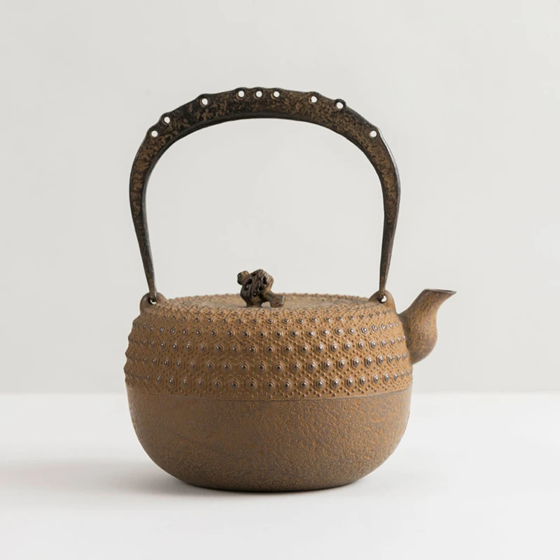 日本原装进口南部*铁器小槌龟甲铁瓶烧水壶铁壶直火电磁炉