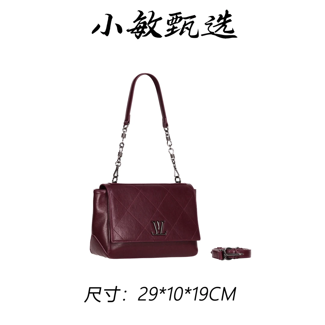 【小敏精选】渠道货GQ-9001-安可拉红春夏单时尚单肩女包
