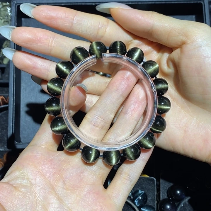 黑曜岩未镶嵌手链国**袋