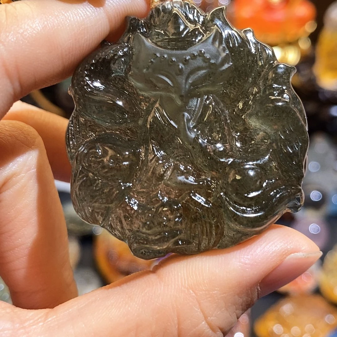 未镶嵌颈饰水晶竹**?吊坠