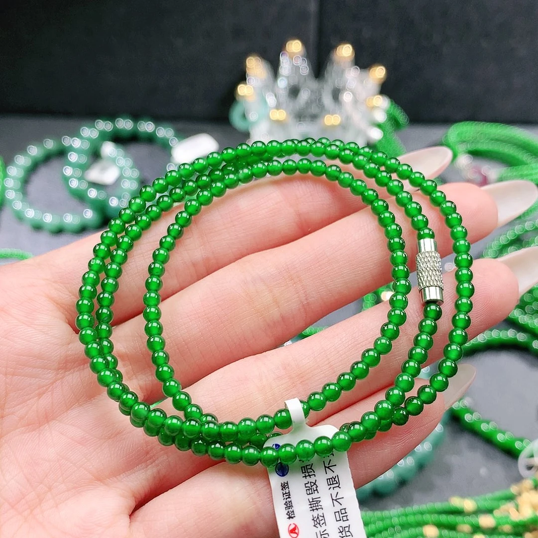 翡翠未镶嵌手串项链