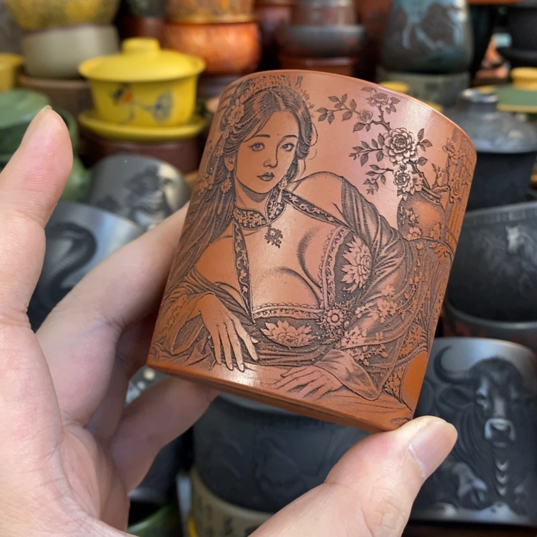 紫砂公道杯宜兴全手工紫砂杯