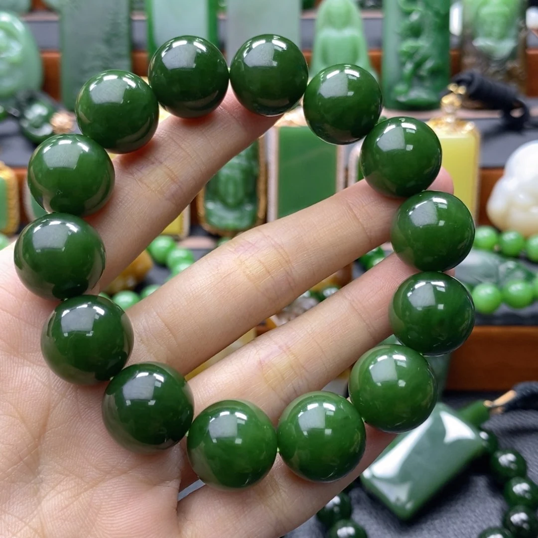 颈饰未镶嵌和田玉（碧玉）s****n手串卡12