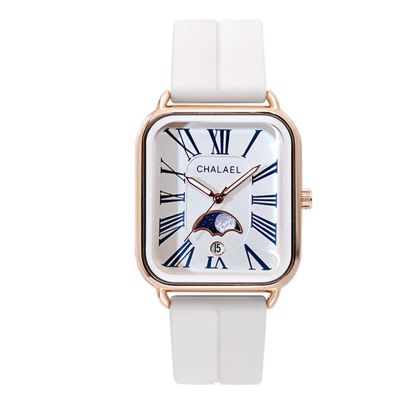 CHALAEL新款星月系列硅胶表带运动手表时尚百搭男女同款手表107