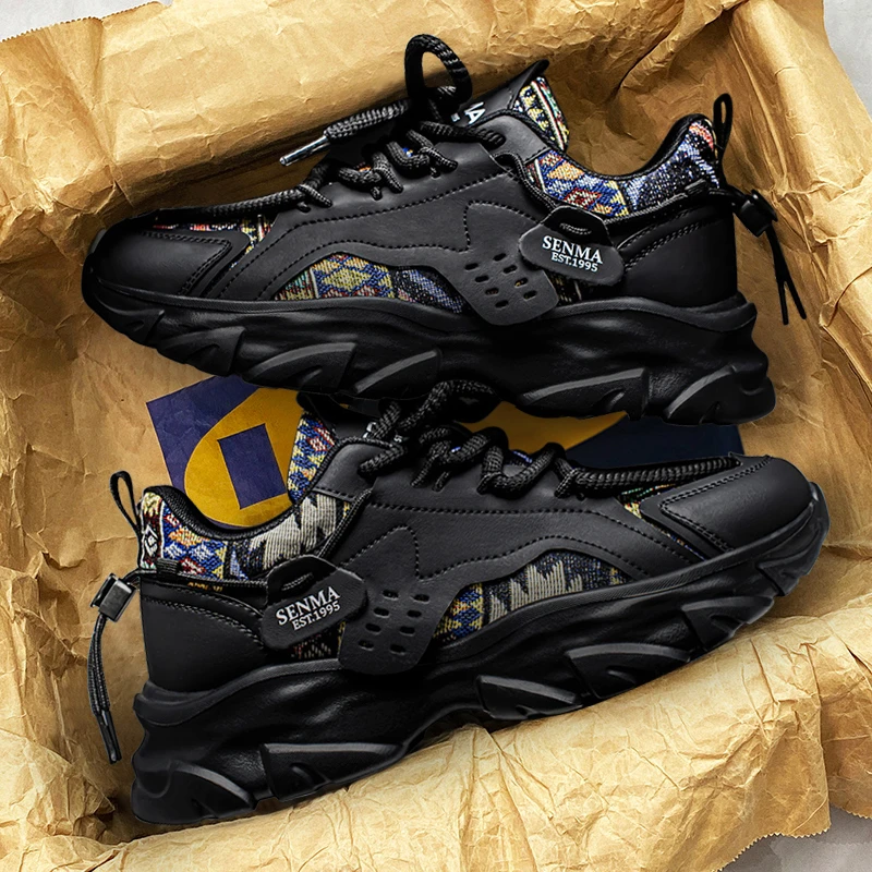 森马新品跑步夏季鞋子休闲厚底老爹鞋增高春季男鞋时尚休闲鞋