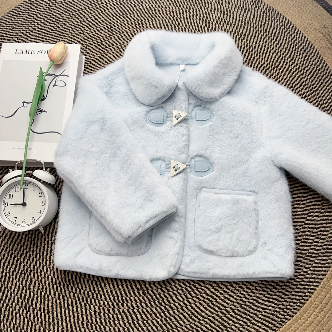 IEF/爱依服【毛绒外套】女童冬季儿童宝宝加绒保暖加厚洋气外套