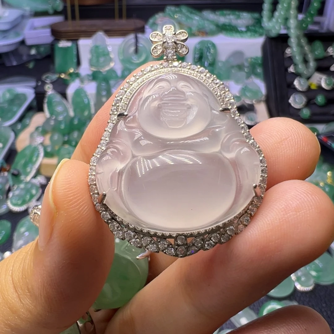 石英质玉（非洲翠）未镶嵌颈饰