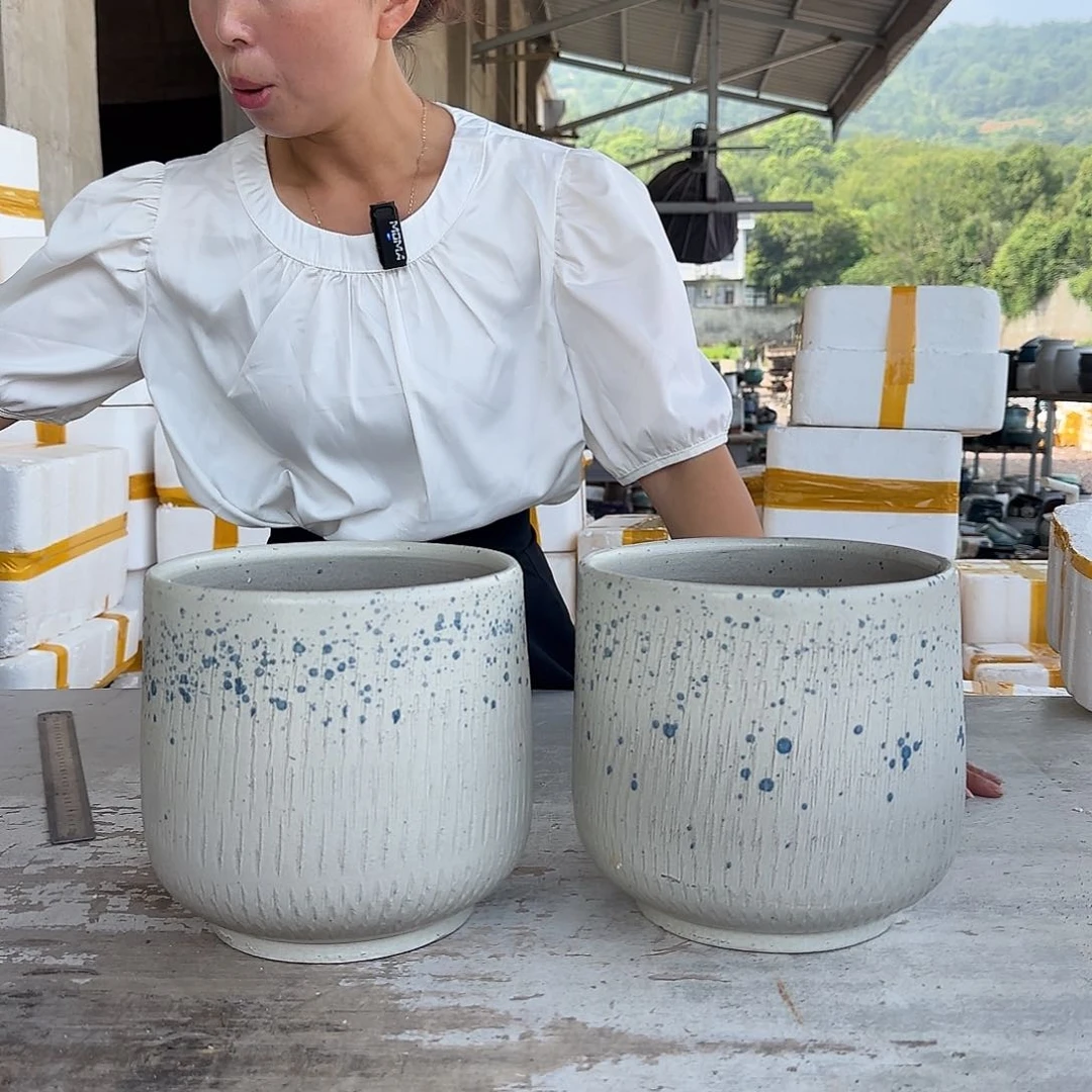 紫砂花盆王嫂花盆0713-134高19口19