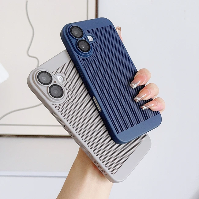 适用苹果17手机壳新款散热iPhone17ProMax镜头全包防摔保护套透气