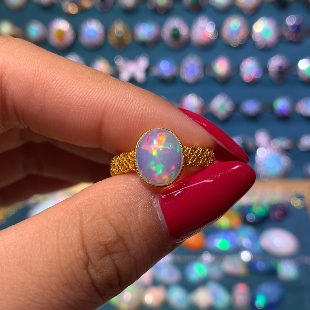 欧泊银S925镶嵌戒指款