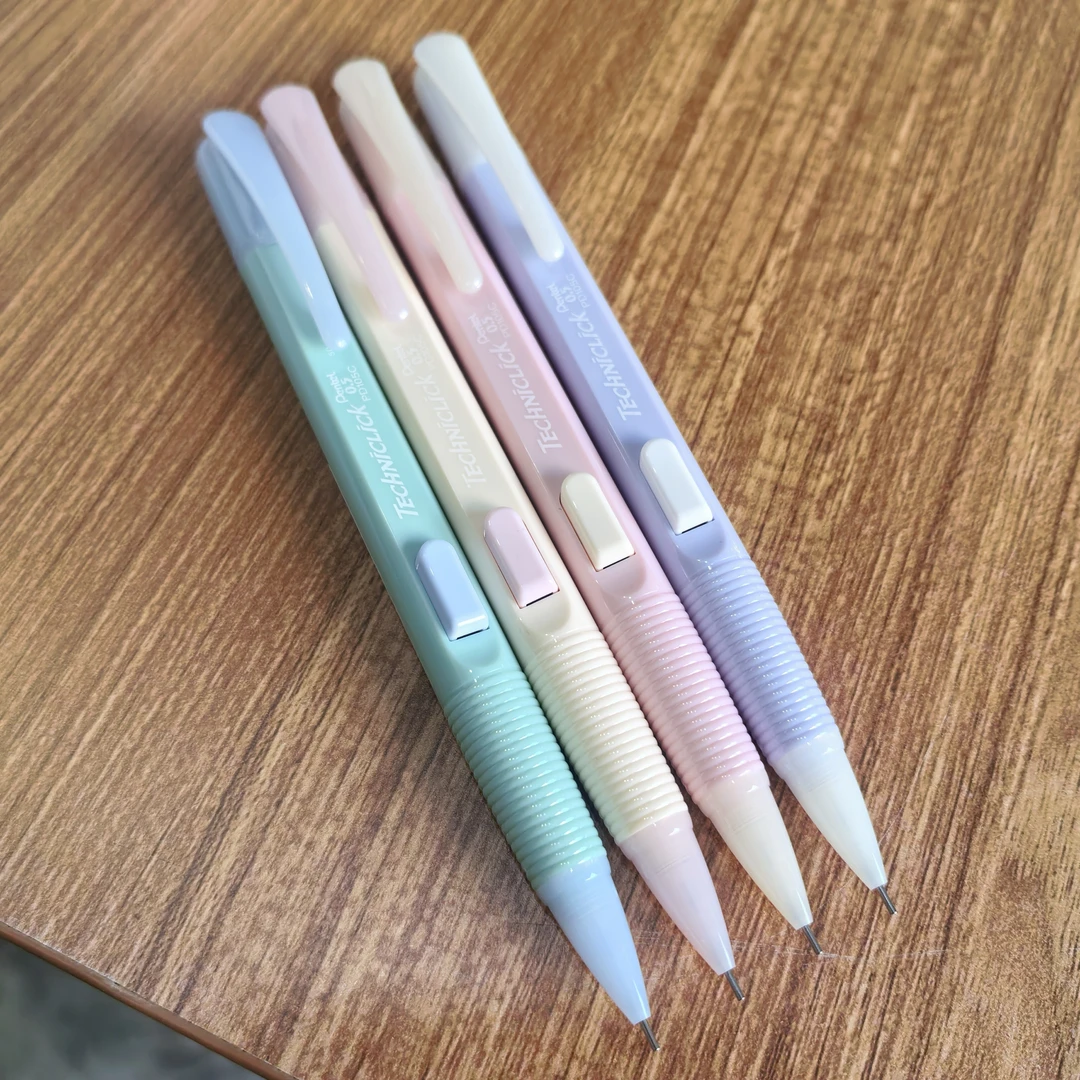 派通甜品系列 侧按式自动铅笔0.5mm奶油色撞色