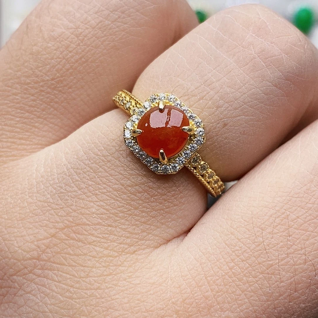 银S925镶嵌戒指翡翠2162