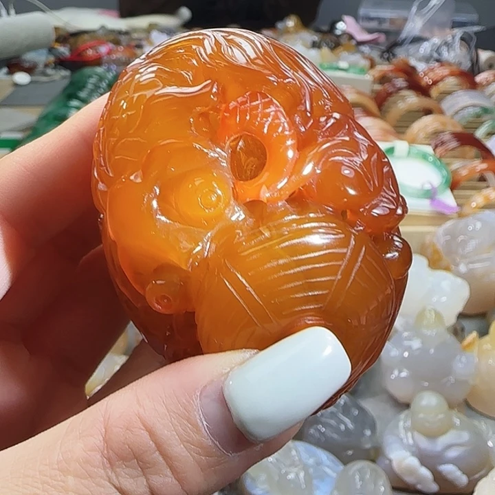 玛瑙/玉髓合金手把件