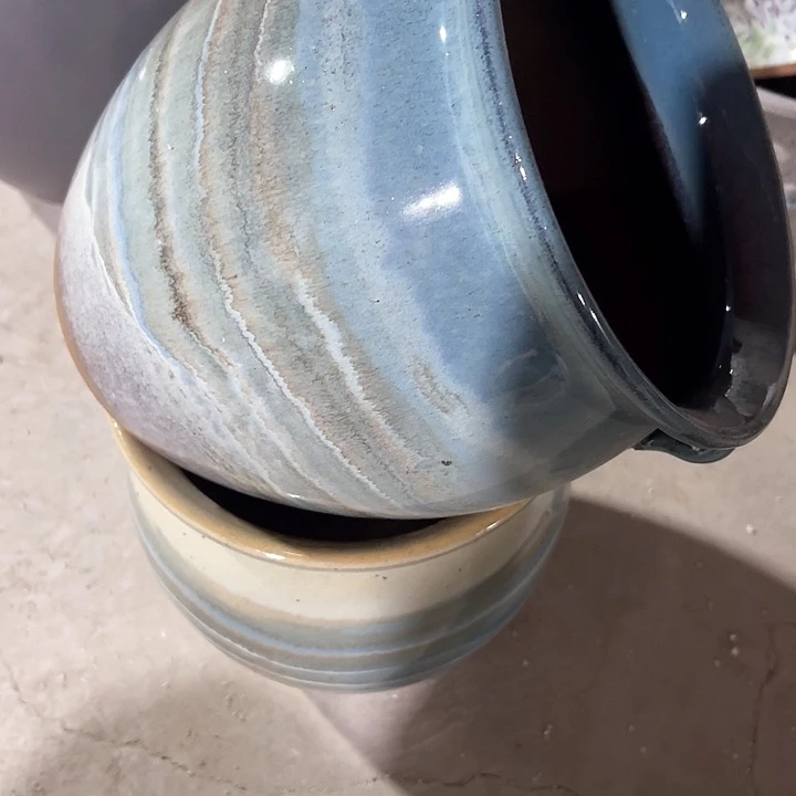 红陶口径18高度20两只正品