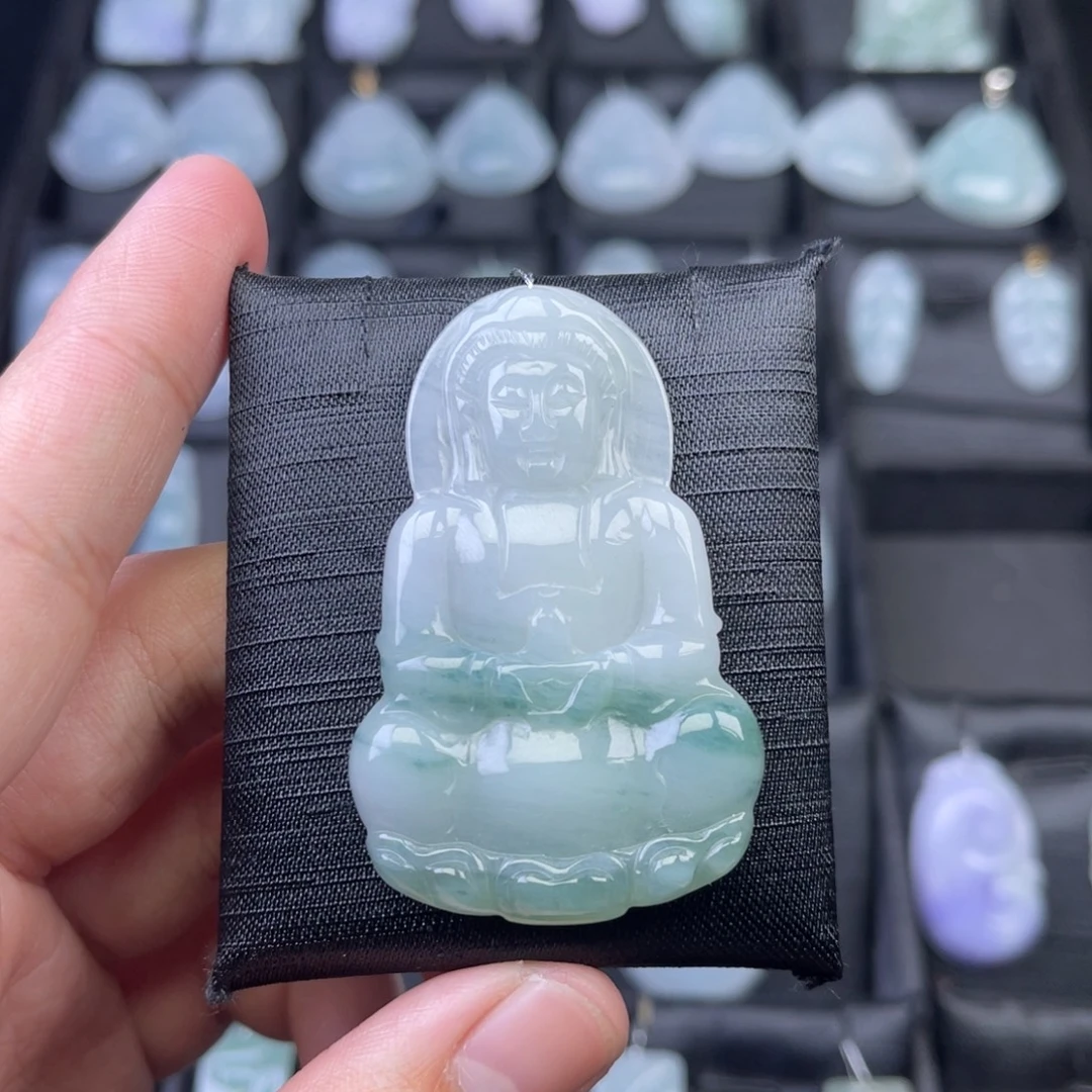 翡翠未镶嵌颈饰444