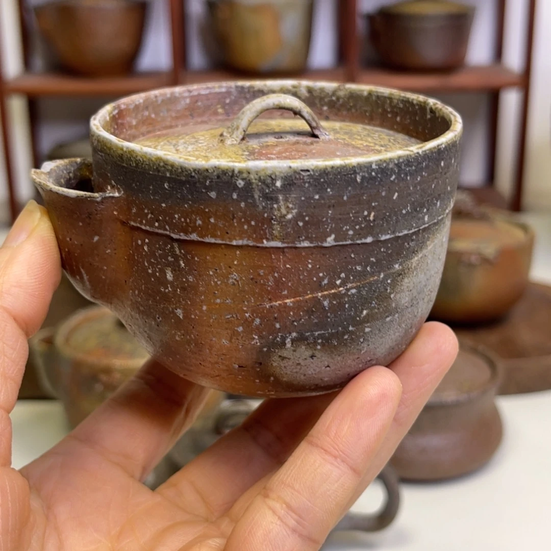 备前烧作品田中陶山嘴巴有磕