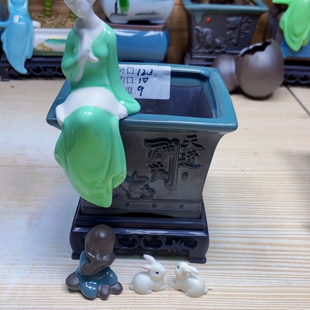 瓷片陶瓷花盆陶瓷艺术