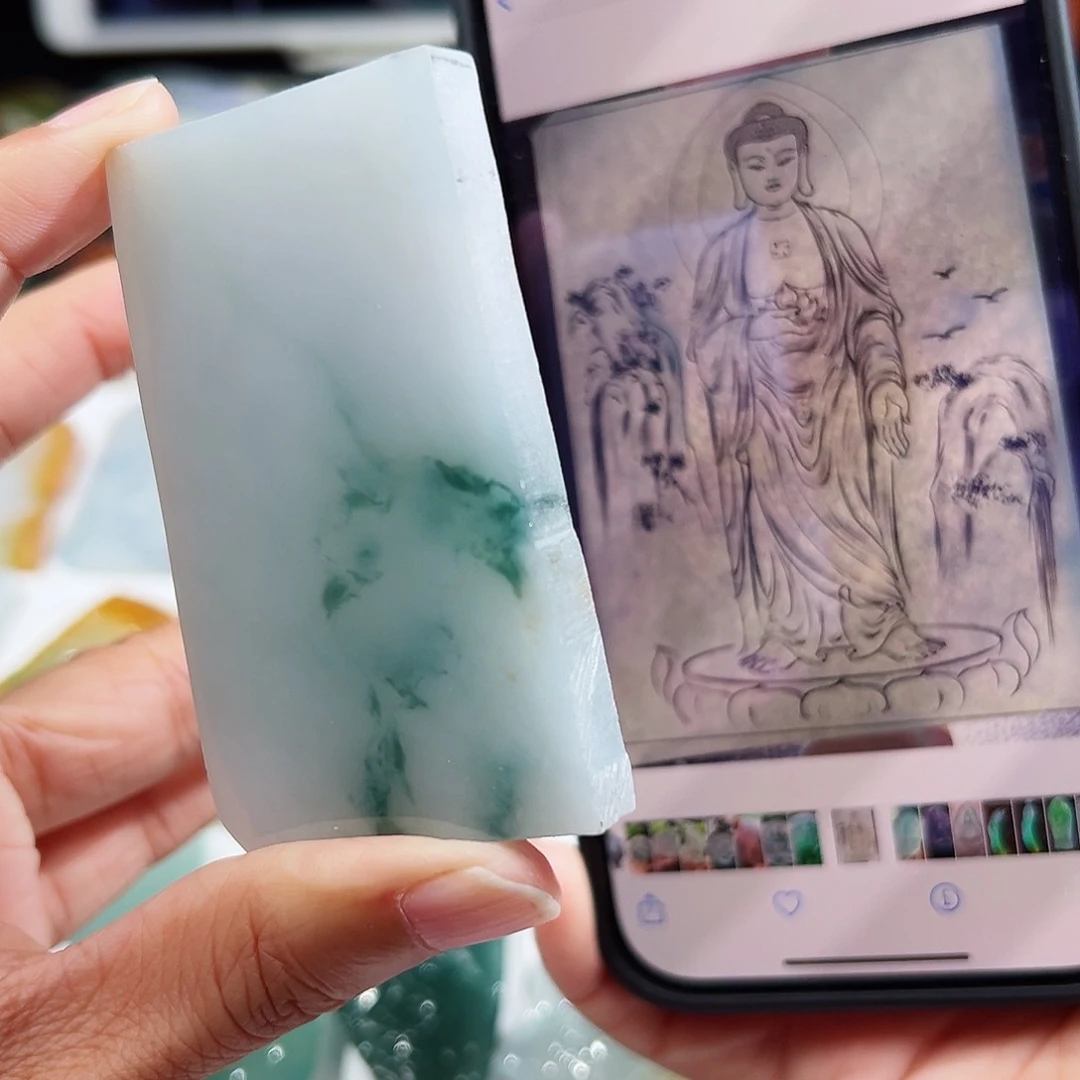定制翡翠未镶嵌翡翠挂件