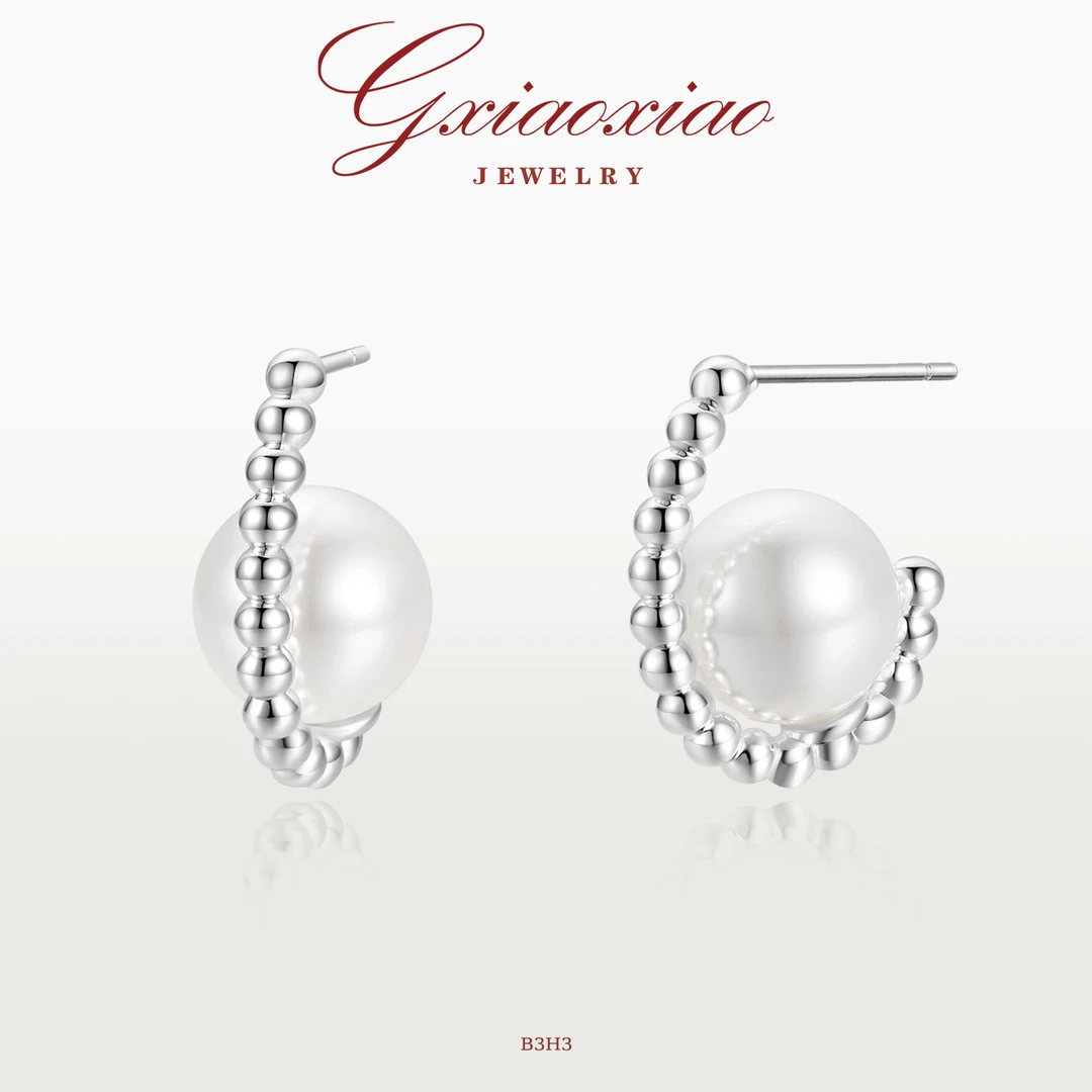 G XIAOXIAO 镀K金 时尚气质高级感百搭C形耳环 B3H3