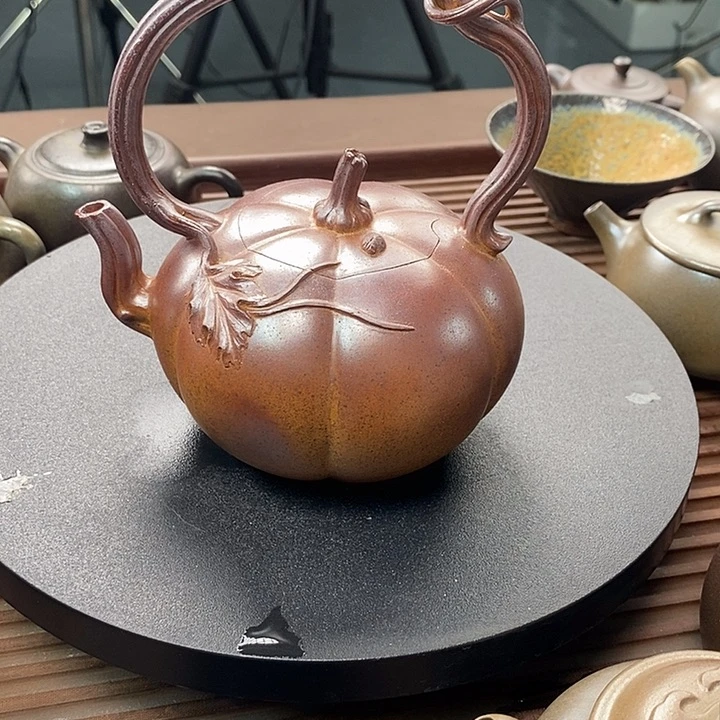 茶杯紫砂宜兴紫砂柴烧南瓜