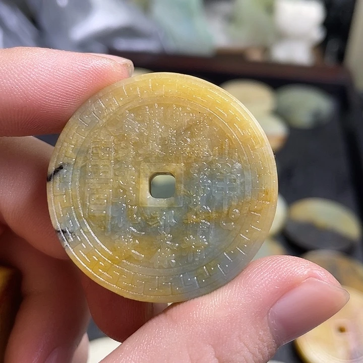 蛇纹石玉未镶嵌时尚岫玉挂件