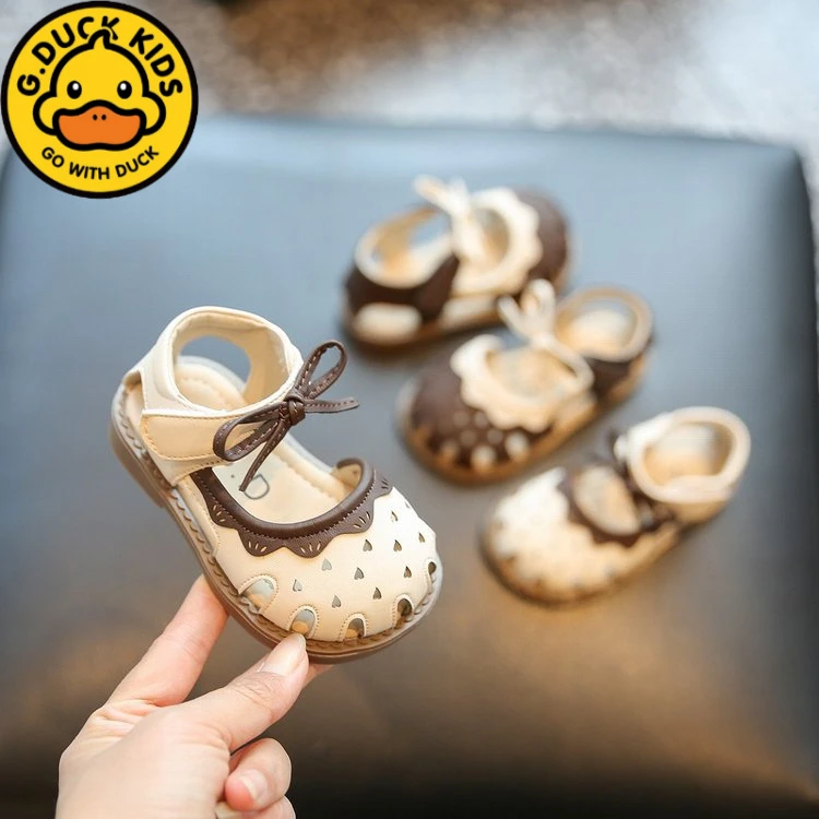 女宝宝公主凉鞋夏季女童软底1可爱2百搭婴儿学步鞋蝴蝶结小童凉鞋