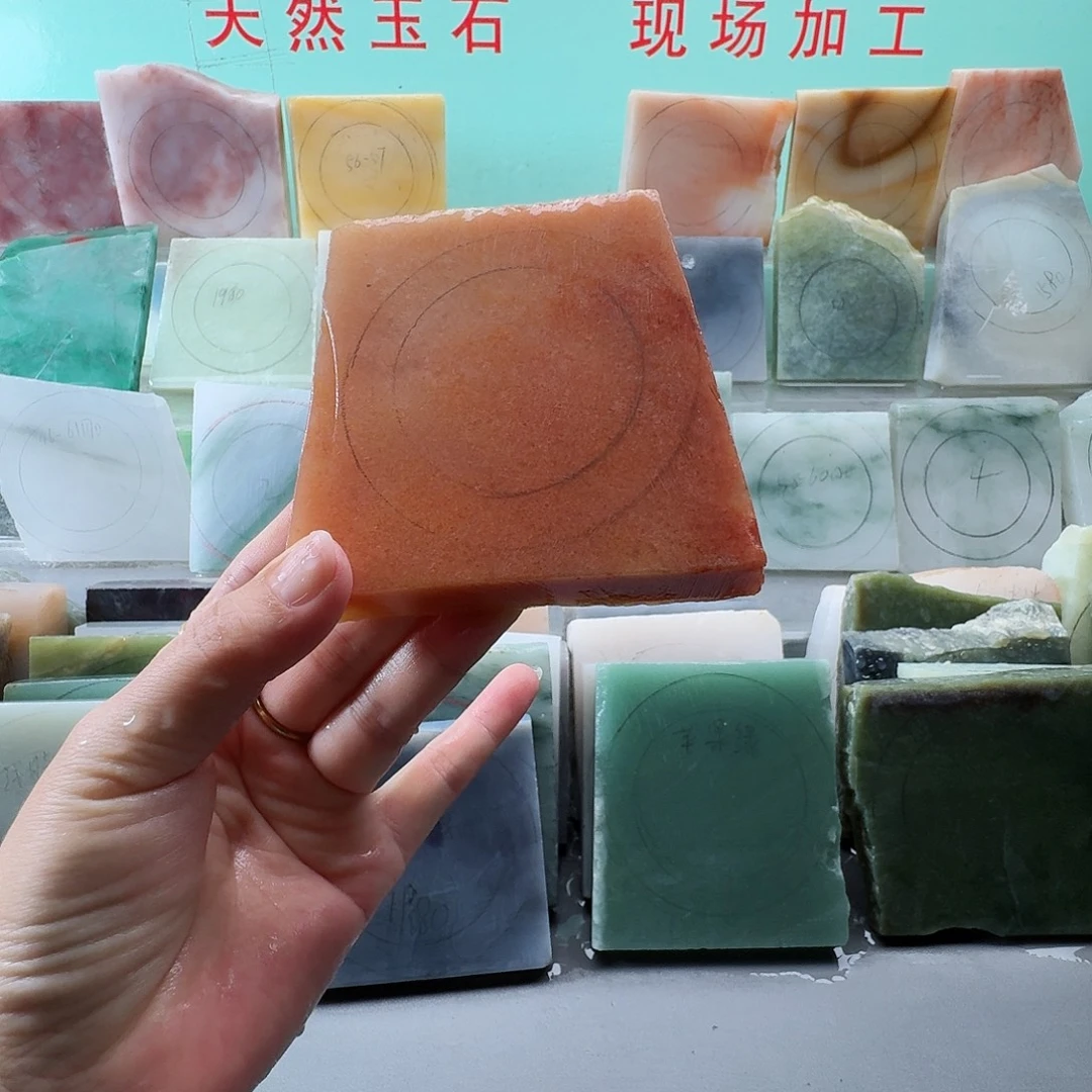 未镶嵌手镯石英质玉（金丝玉）手镯定制