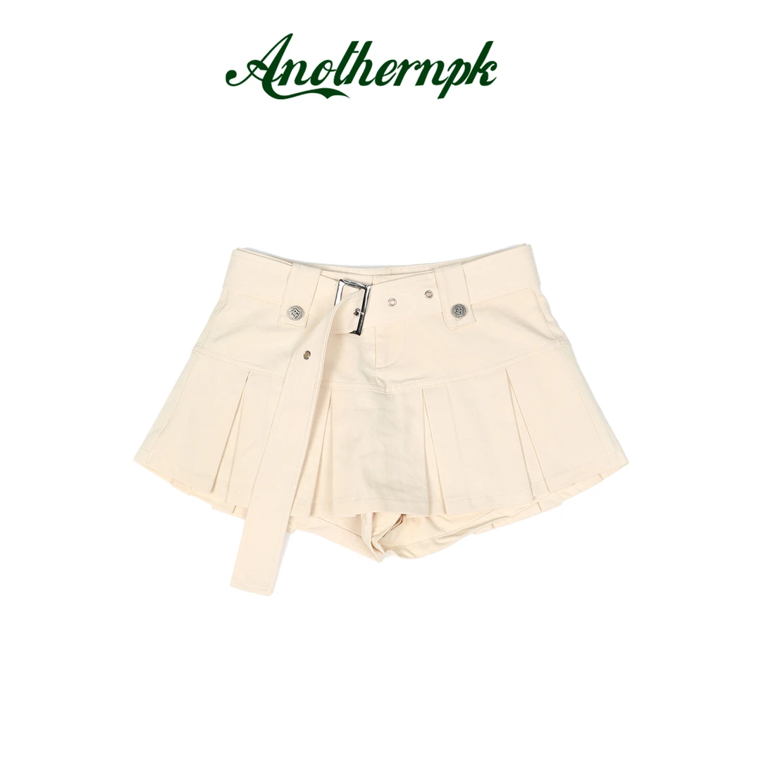 ANPK美式复古百褶裙A5F13C0266