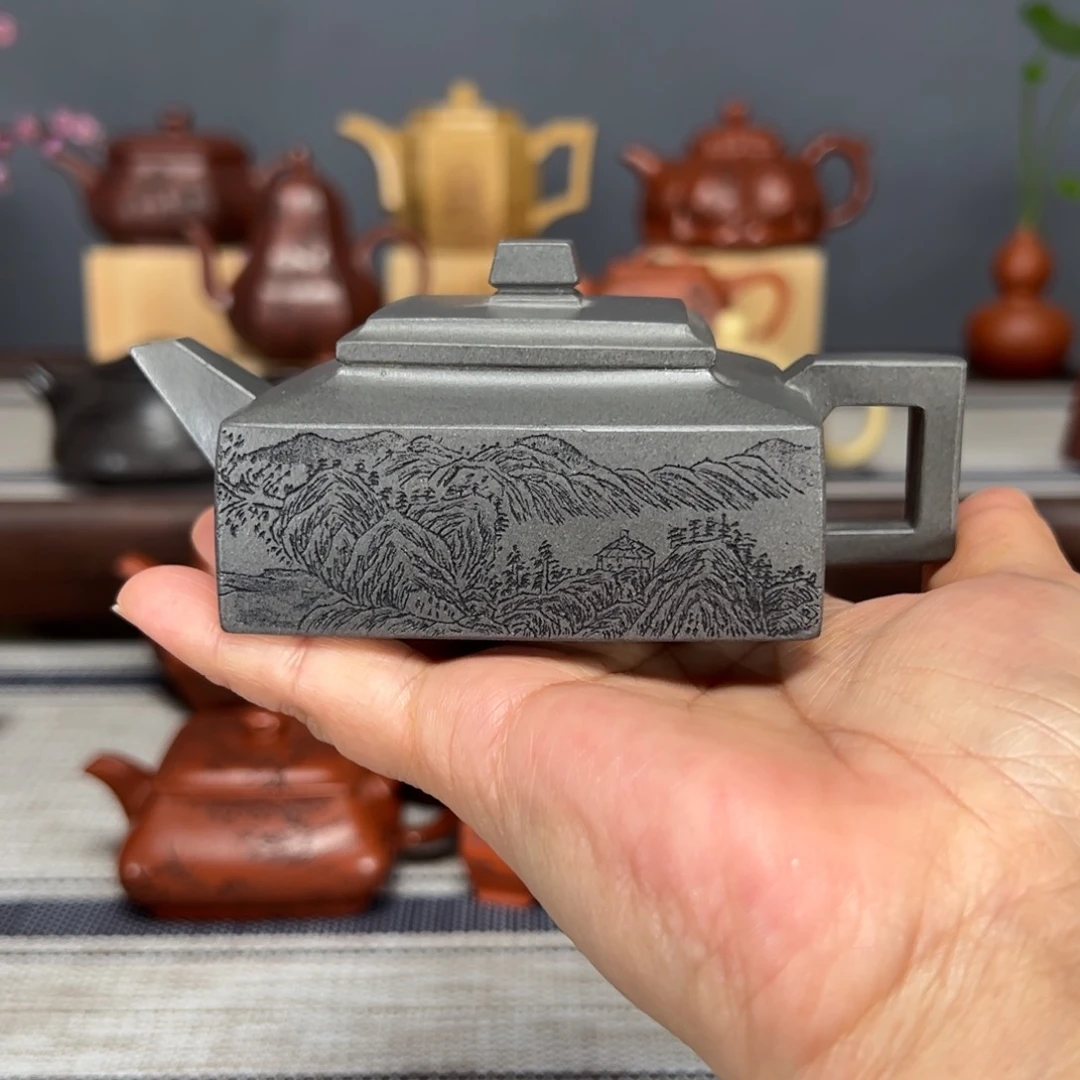紫砂茶壶一**化方山天青