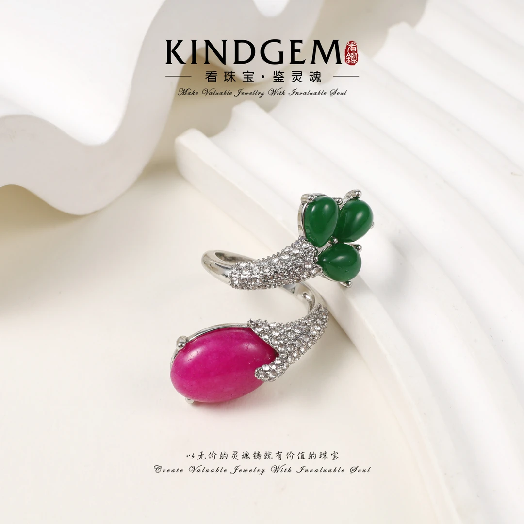 法式中古戒指：南枝Plumy紫色古典时尚大气文艺C-40874