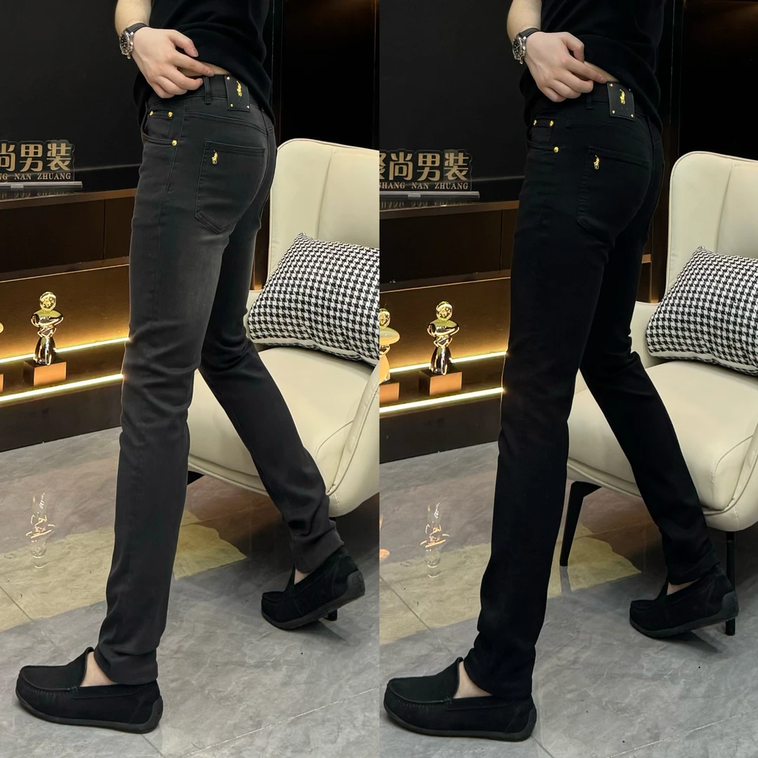 963焦点男士街拍小脚牛仔裤好穿实用百搭显瘦弹力牛仔裤