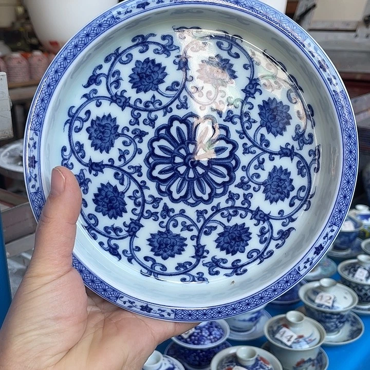 青花釉下彩大壶承
