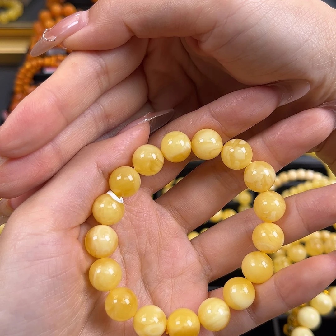 未镶嵌琥珀裸石奶酪妖花11+