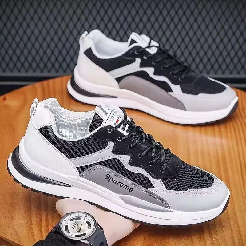 男鞋秋冬季透气网面阿甘鞋男士运动休闲鞋百搭小白鞋跑步鞋