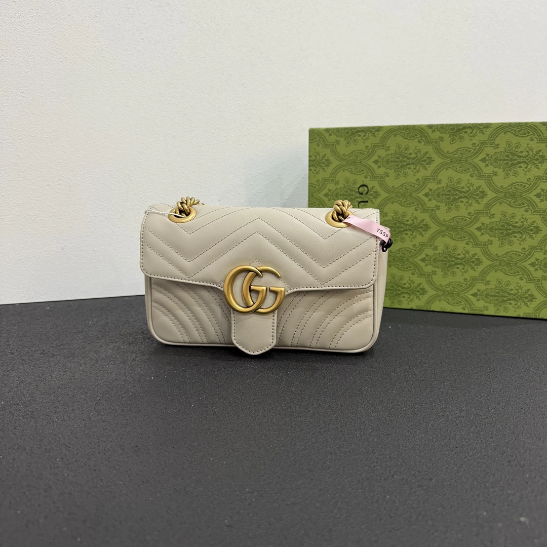 未使用 GUCCI/古驰 壹所/GUCCI 马蒙22 灰金 灰内 闲置 中秋特惠