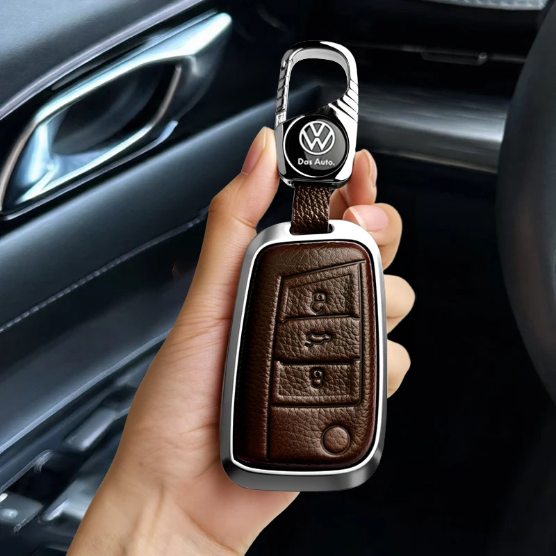 适用于大众速腾迈腾帕萨特专用钥匙保护套真皮朗逸途岳途观宝来