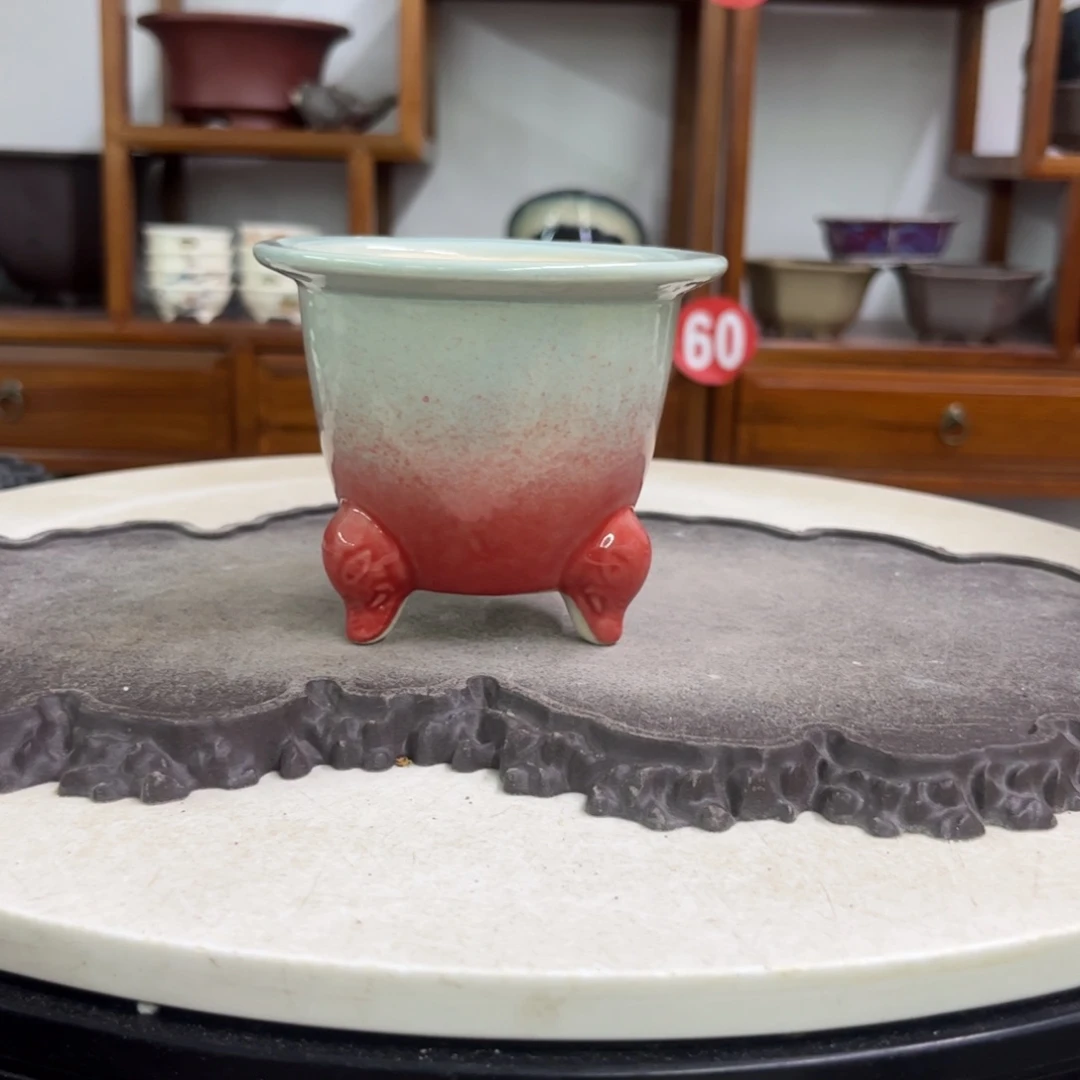 紫砂花盆瑕疵9.5-10.5。。。