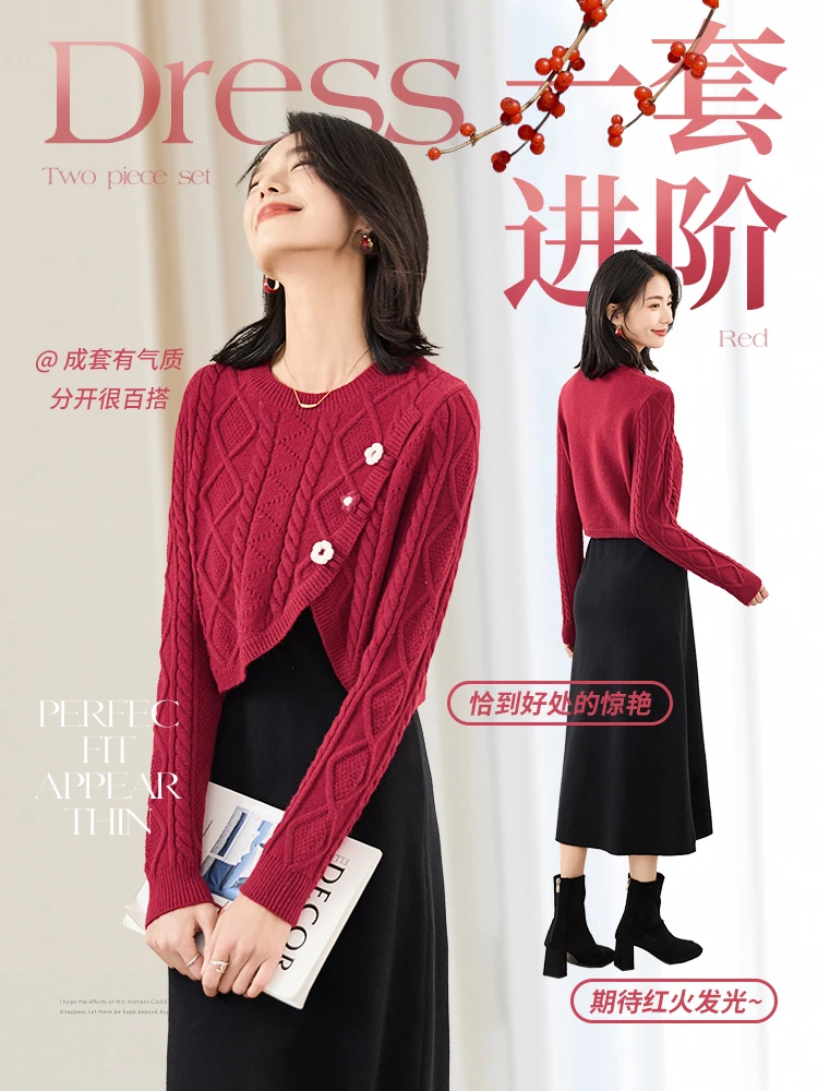 800-899【相对应编码下单】秋冬新款时尚百搭连衣裙女装显瘦连衣裙