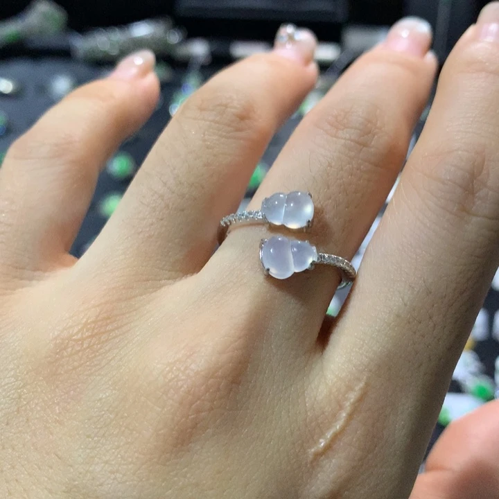 银S925镶嵌翡翠耳饰