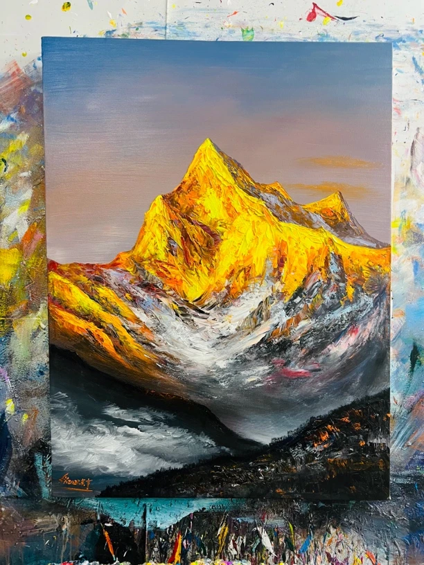日照金山挂画不含内框玄关画尺寸90x120