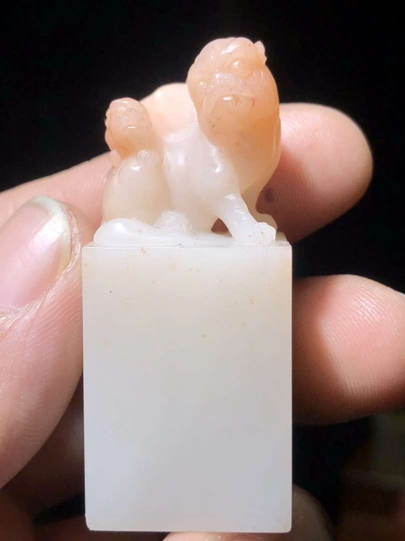 寿山石寿山巧色善伯冻钮章