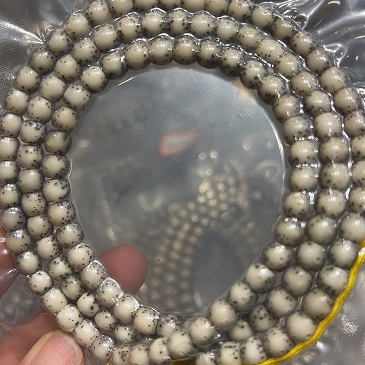星月菩提手串海南原生态6/7直切骨瓷白