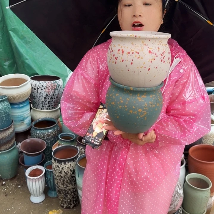 口18高16瑕疵两个盆子。