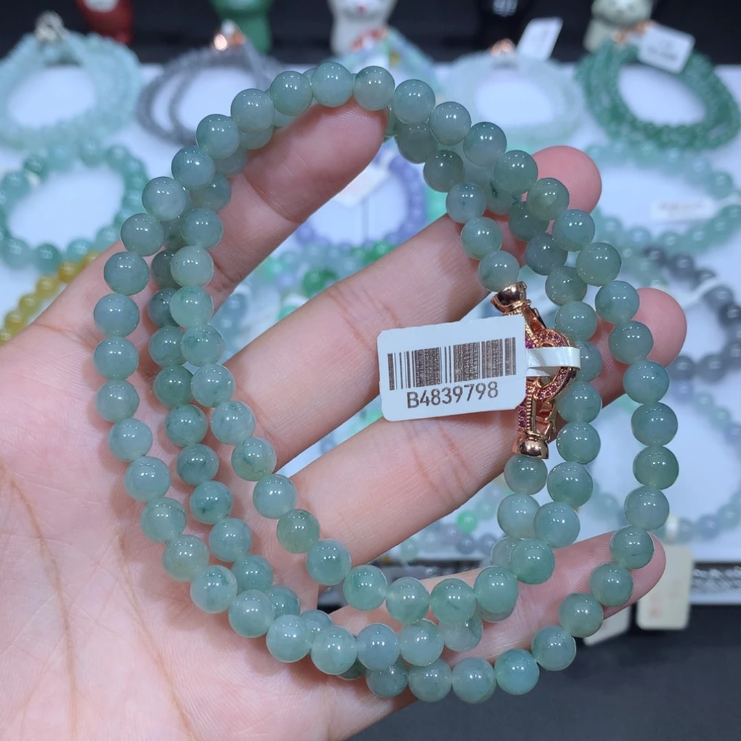 未镶嵌手串翡翠天然