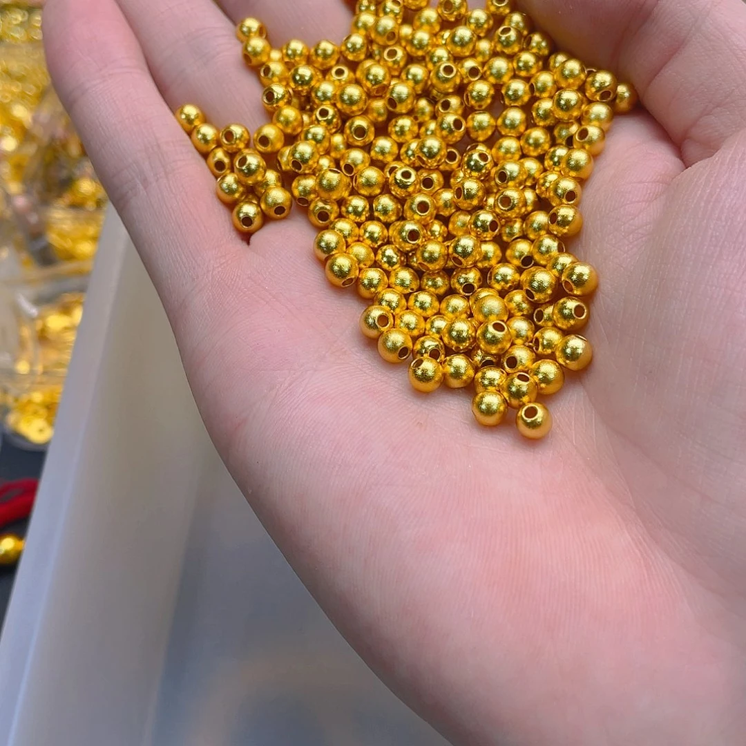 锆石铜合金高货古法珠5mm50颗