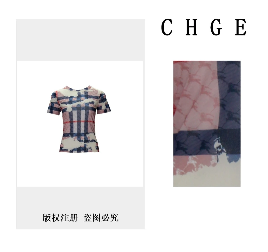 【高奢出口转内销】2024夏季百搭新款高端时尚短袖T恤#8554