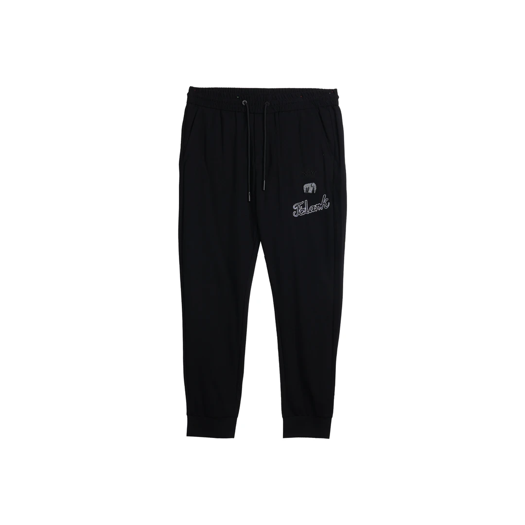 F&M春夏休闲时尚春夏刺绣男士束脚抽绳卫裤