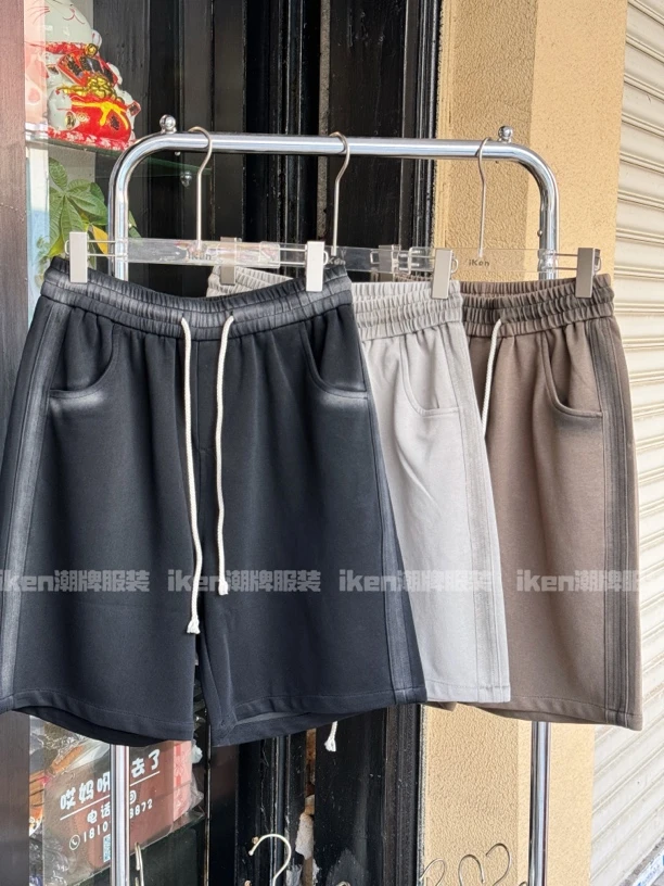 工装裤吸汗微弹力五分裤夏季短裤抽绳服装运动潮流华夫格情侣